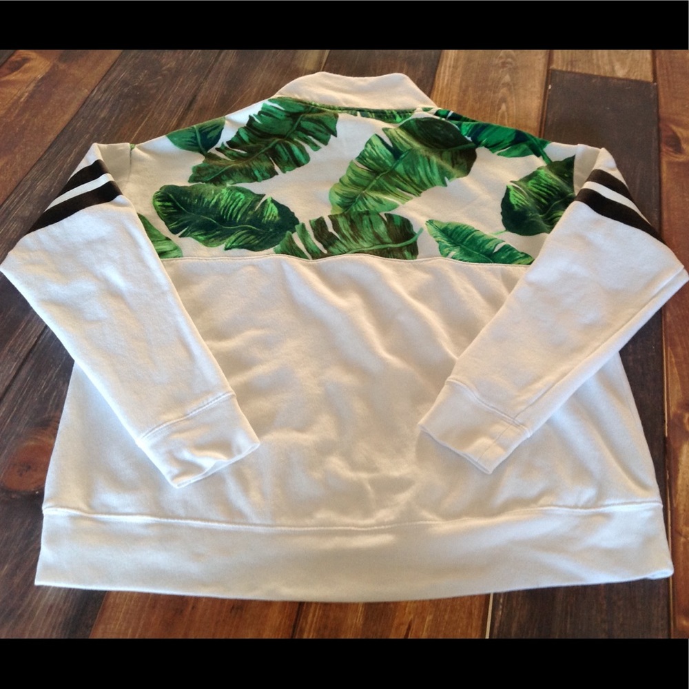 Victoria's Secret PINK Palm Tropical Sweatshirt - Picture 3 of 5